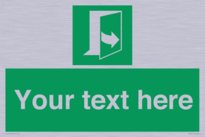 Custom sign safe condition door opens pulling left hand side